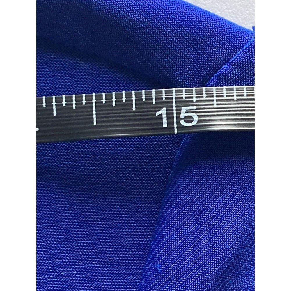 Coco Bianco Top Small Sapphire Blue Flared Sleeves Excellent Condition Stretch - Picture 11 of 16
